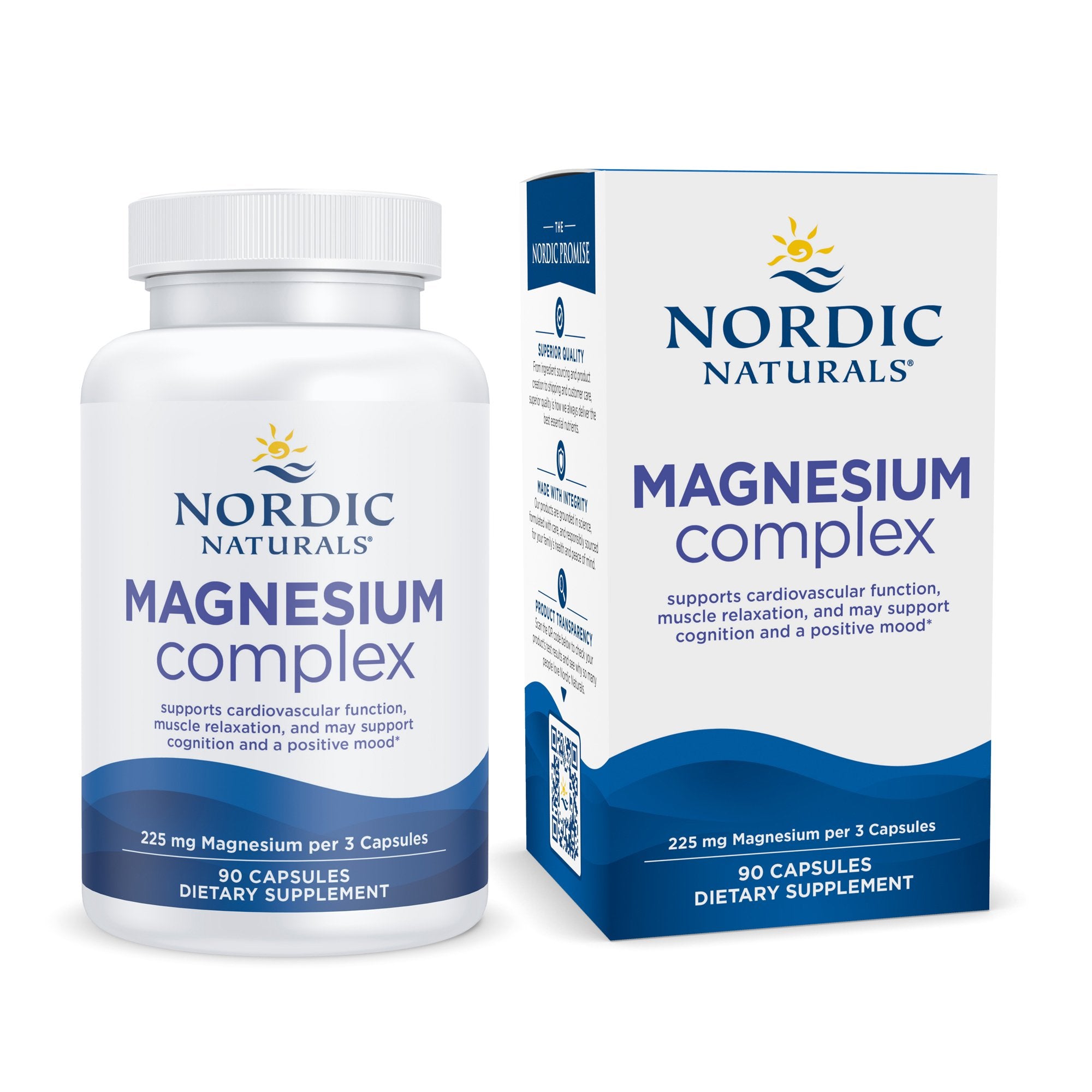 Nordic Naturals Magnesium Complex Dietary Supplement Magnesium 225 mg Strength Capsule 90 per Bottle (1264953_BT) 1/BT Nordic Naturals® Magnesium Comp