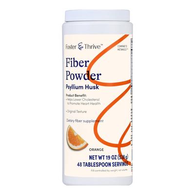 Foster & Thrive Fiber Supplement Orange Flavor Powder 19 oz. Psyllium Husk (1238903_EA) 1/EA Foster & Thrive™ Digestive Aids, Antacids, and Laxatives