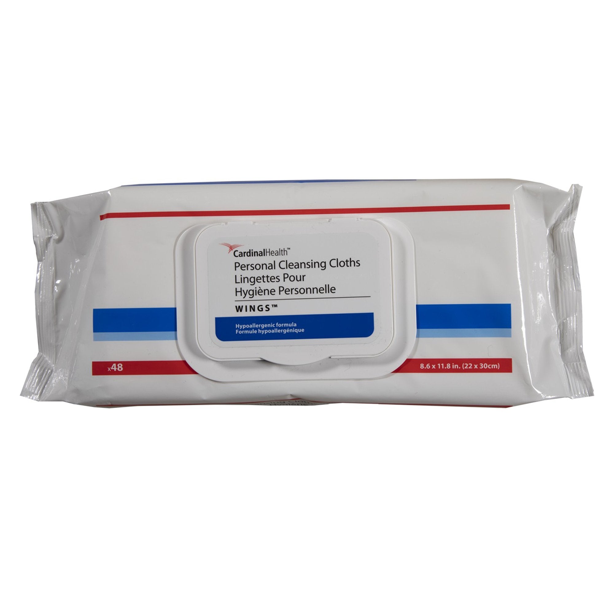 Cardinal Health Wings Personal Cleansing Wipe Soft Pack Scented 48 Count (1189846_PK) 48/PK Cardinal Health™ Wings™ Personal Wipes
