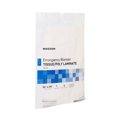 McKesson Emergency Blanket 56 X 90 Inch Tissue / Poly Laminate 10 oz. (440936_CS) 24/CS Blankets