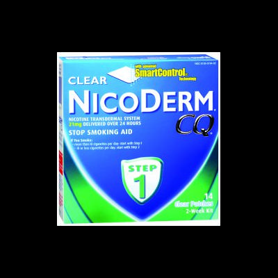 Nicoderm CQ Stop Smoking Aid 21 mg Strength Transdermal Patch (523885_BX) 1/BX Nicoderm CQ® Smoking Suppressors