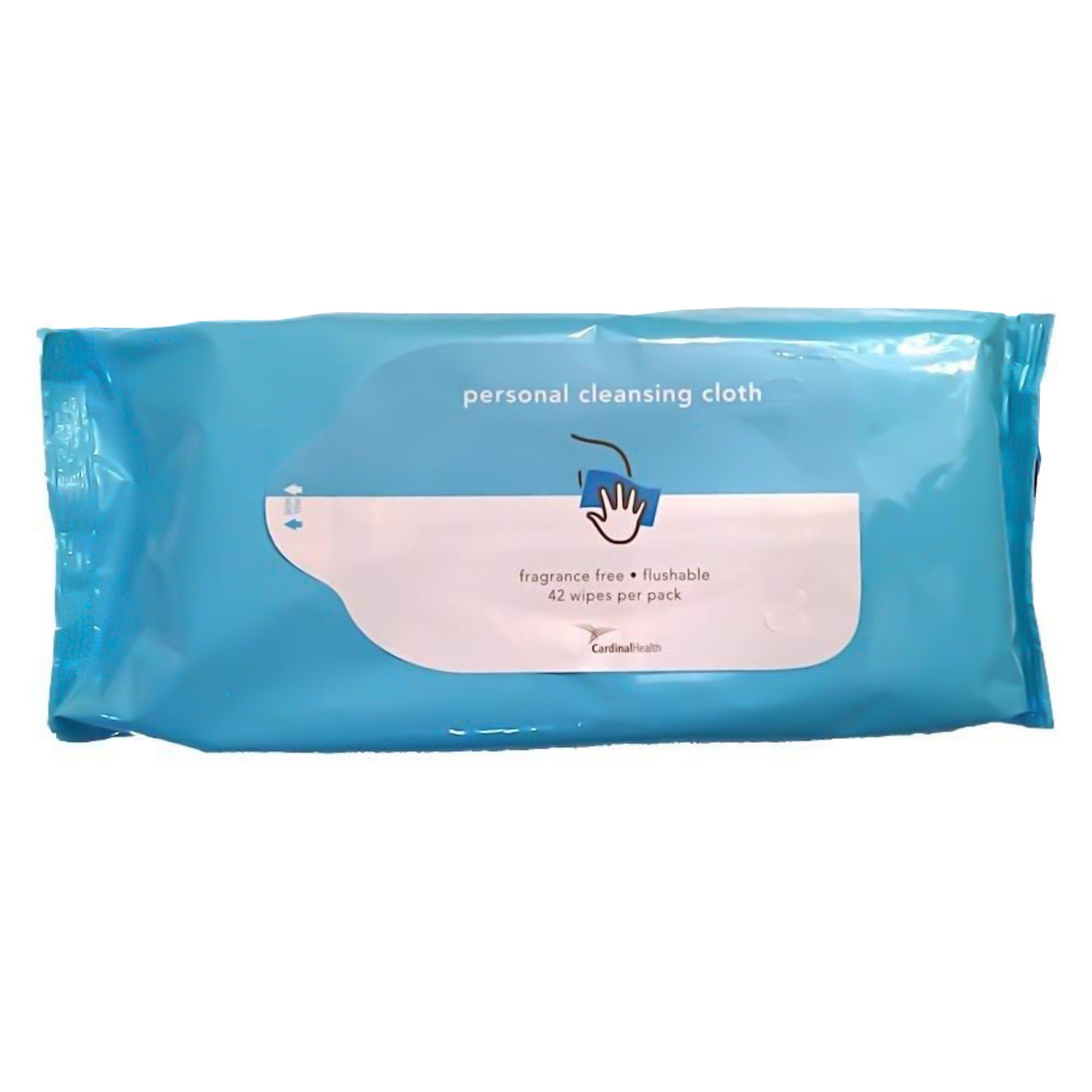 Cardinal Health Personal Cleansing Wipe Soft Pack Unscented 42 Count (1009392_PK) 1/PK Cardinal Health™ Personal Wipes