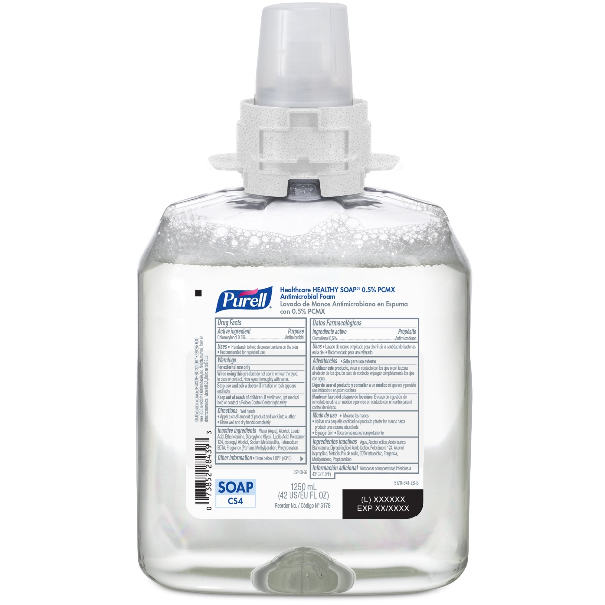 Purell Healthy Soap Antimicrobial Soap Foaming 1,250 mL Dispenser Refill Bottle Floral Scent (1169605_CS) 4/CS Purell® Healthy Soap® Bottled Soap