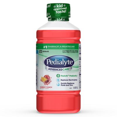 Pedialyte AdvancedCare Oral Electrolyte Solution Cherry Punch Flavor 33.8 oz. Electrolyte (1028259_CS)