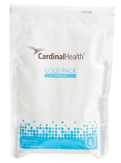 Cardinal Health Instant Cold Pack General Purpose Large 6 X 9 Inch Plastic / Ammonium Nitrate / Water Disposable (316550_CS)