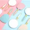 New Portable Makeup Mirror Vanity Mirror with Handle Hand Mirror Vintage Cosmetic Cosmetic Compact Mirror SPA Salon Makeup