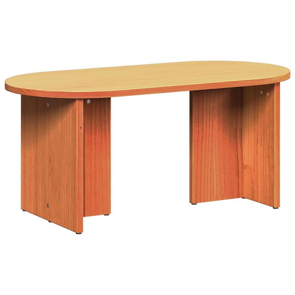 vidaXL Couchtisch Wachsbraun 80 x 39,5 x 35 cm Massivholz Kiefer Image