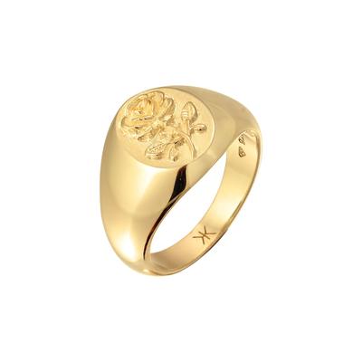KUZZOI Siegelring Rose 925 Sterling Silber 66 Herren Image