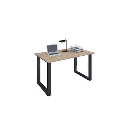 VCM Schreibtisch Lona Schwarz / Sonoma-Eiche H. 76 x B. 80 x T. 50 cm Image