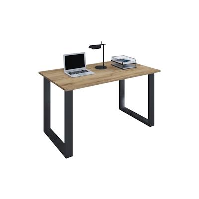 VCM Schreibtisch Lona Schwarz / Honig-Eiche H. 76 x B. 110 x T. 80 cm Image