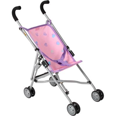 Puppenbuggy CHIC2000 "Roma, Mini-Buggy", herzchen lila, Puppenwagen, KinderB:29cm H:57cm T:50cm, Metall, Kunststoff, Stoff, B:29cm H:57cm T:50cm