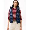 Steppweste TOMMY HILFIGER "LW PADDED SLIM VEST", Damen, Gr. S (36), blau (schwarz night navy), Steppware, Obermaterial: 100% Nylon, unifarben, casual, slim fit hüftlang, Westen, leicht glänzende Oberfläche