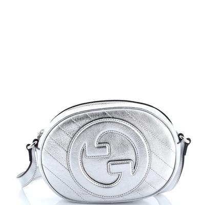 Gucci Bags | Gucci Blondie Nm Round Camera Bag Diagonal Quilted Leather | Color: Silver | Size: Os