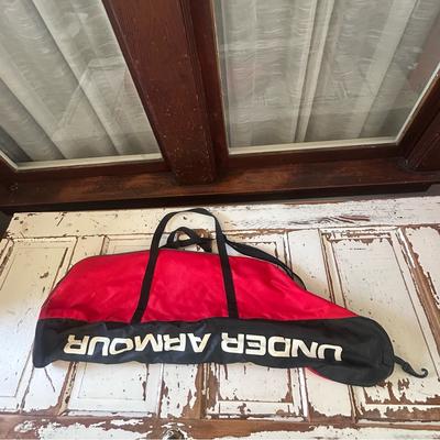 Under Armour Other | Under Armour Baseball And Softball Carry Bat Bag Red Black Gray | Color: Black/Red | Size: Standard