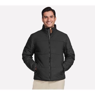 Skechers Men's GO SHIELD Traverse Down Jacket | Size Medium | Black | Polyester