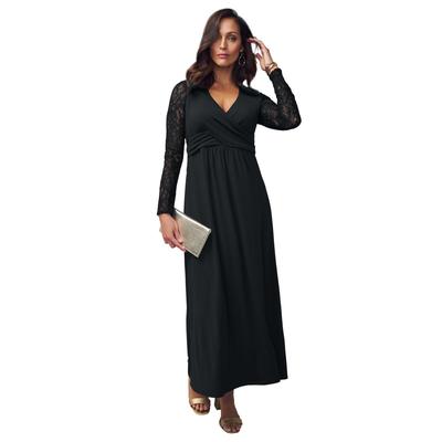 Plus Size Women's Lace Sweetheart Dress by Jessica London in Black (Size 14 W)