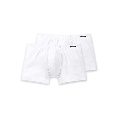 Boxershorts SCHIESSER "Essentials", Herren, Gr. 6, 100, weiß, Single Jersey, Obermaterial: 95% Baumwolle, 5% Elasthan, eng, Unterhosen, mit angenehm weichem Bund Image