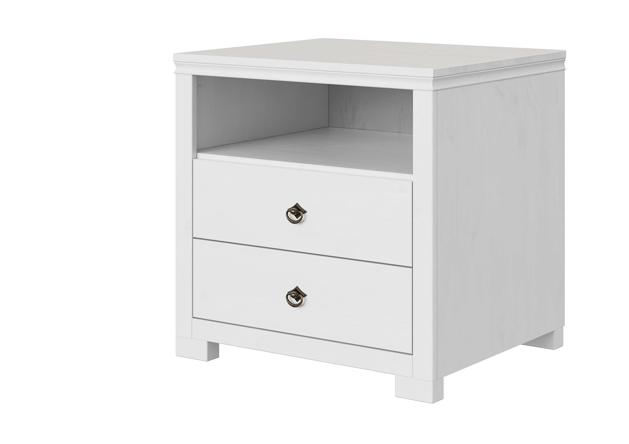 Beistellschrank OTTO HOME "Gotland, Schrankmodulsystem, einzeln oder mit der Serie kombinierbar", weiß, B:60cm H:60cm T:52cm, Massivholz, Schränke, massive Kiefer, variabel einsetzbar, auch für Dachschrägen Image