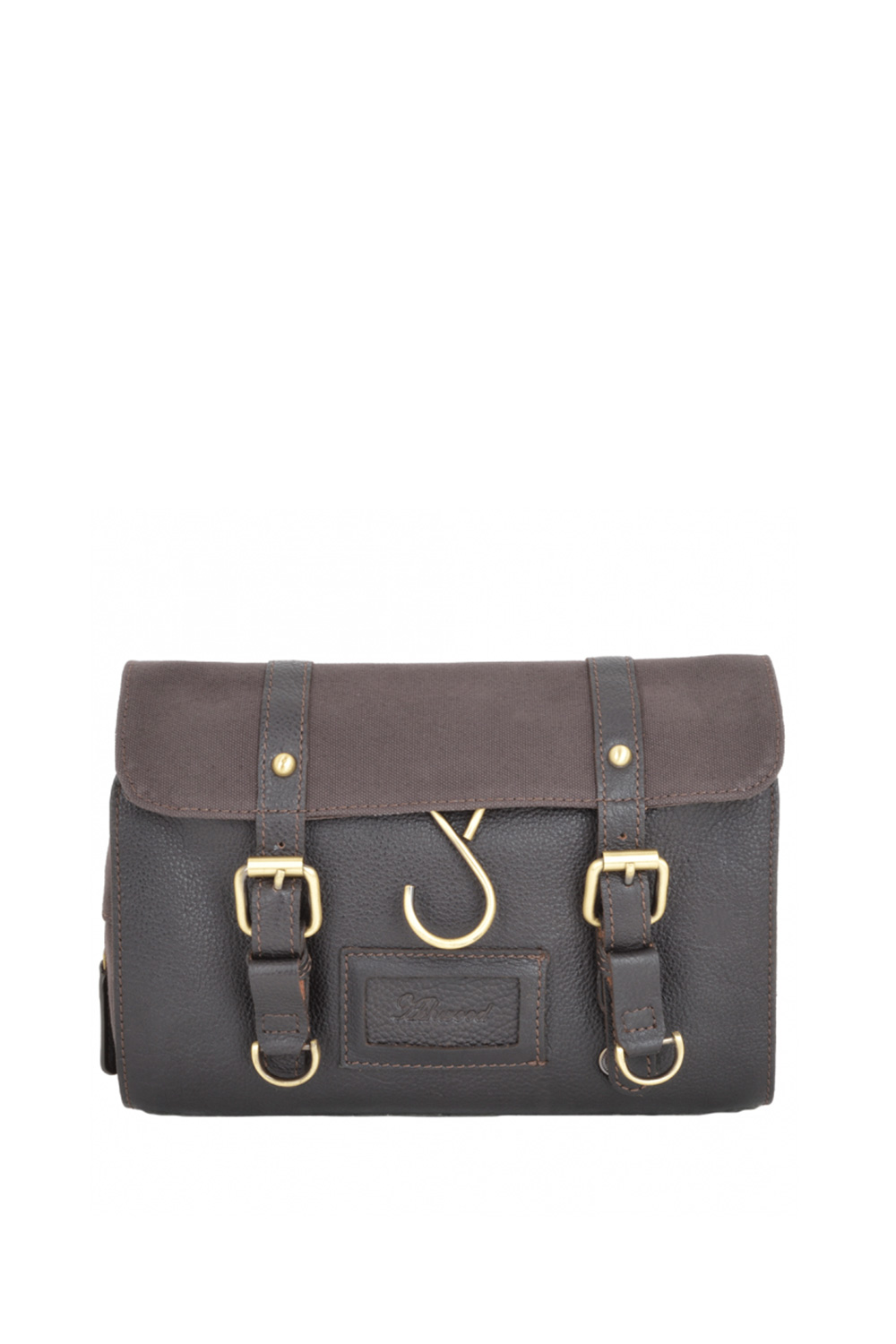 Ashwood Leather Mens Real & Canvas Hanging Toiletry Bag - Brown - One Size | Ashwood Leather Sale | Discount Designer Brands