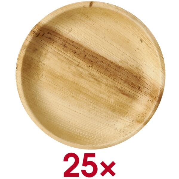 Papstar 25 Palmblatt-Teller pure 23 cm mehrfarbig, 23x2.5x23 cm Image