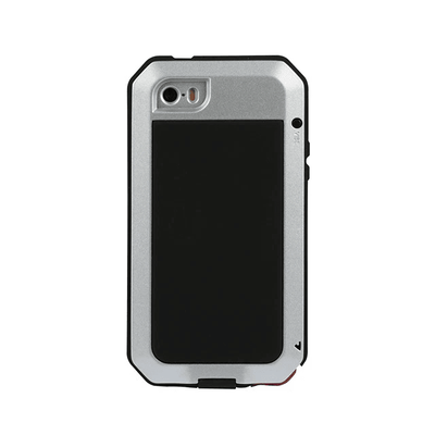 Shockproof Aluminum Metal Armor Case Cover With Tempered Glass For IPhone, Heavy Duty Protection silver iphone 6s Plus