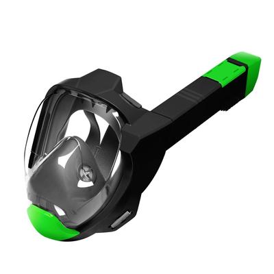 Snorkel Mask Full Face With Dry Breathing System And Panoramic View l xl green