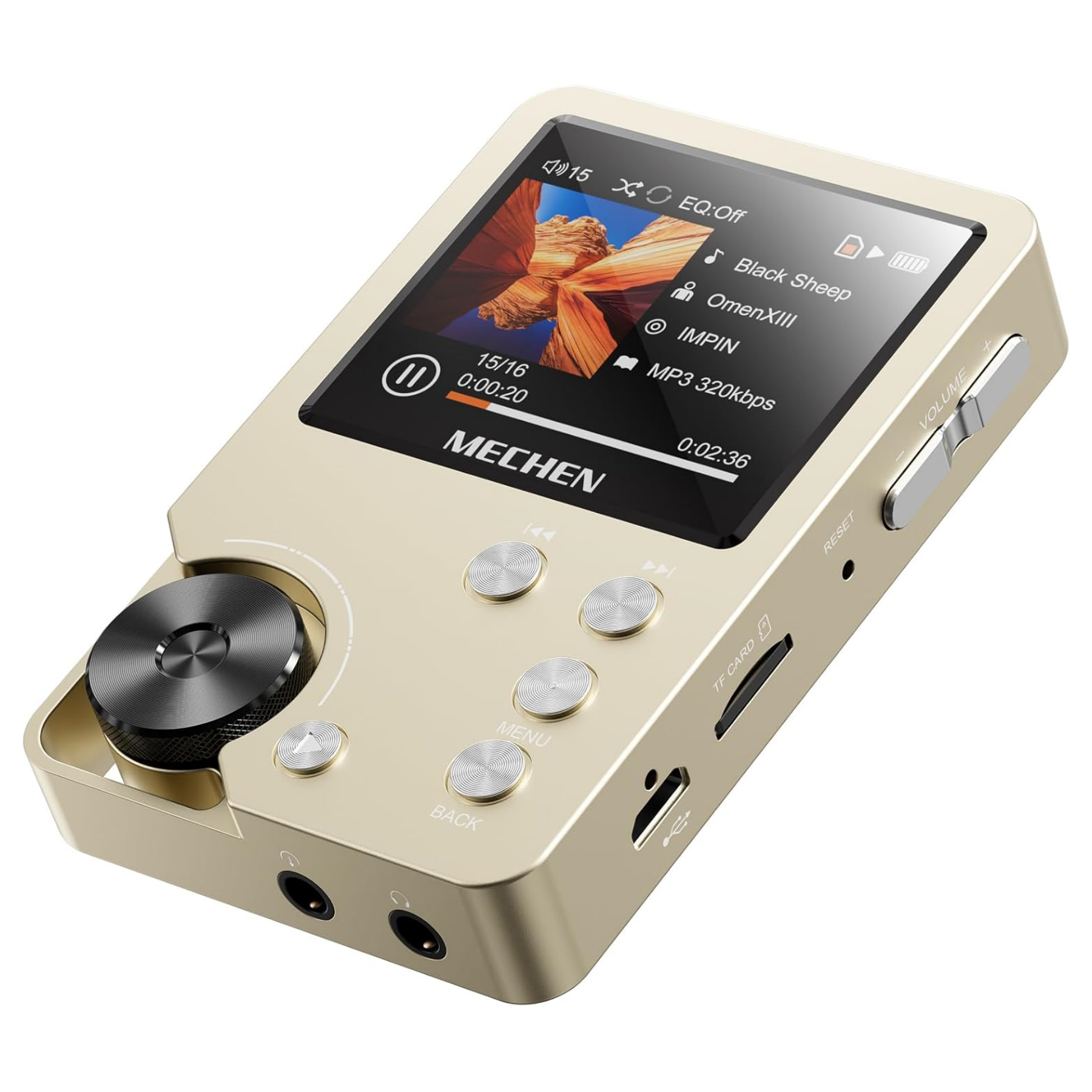 High Quality Lossless MP3 Player MECHEN M30 HiFi With 64GB Memory Card, Support Up To 256GB gold 64gb