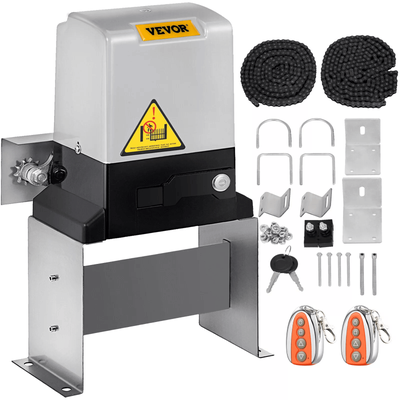Automatic Sliding Gate Opener, Electric Driveway Motor Kit With 2 Remotes, 43 Ft min Speed Automatic Sliding Gate Opener, Electric Driveway Motor Kit With 2 Remotes, 43 Ft min Speed