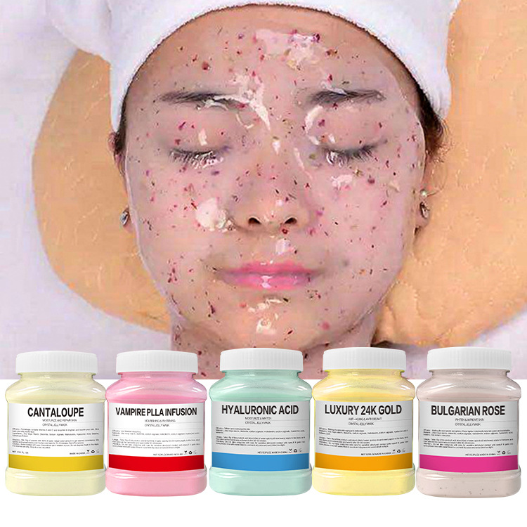 350g Hydrating 24K Gold Soft Mask Powder Rose Petal Crystal Jelly Mask Powder Skin Care 350g fresh Mint
