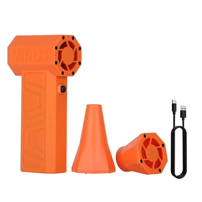 130000RPM Rechargeable Electric Air Duster With Adjustable Speed For Car And Electronics Cleaning orange