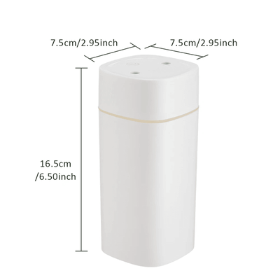 GlowMist 600ML USB Cool Mist Humidifier & Essential Oil Diffuser With Night Light white
