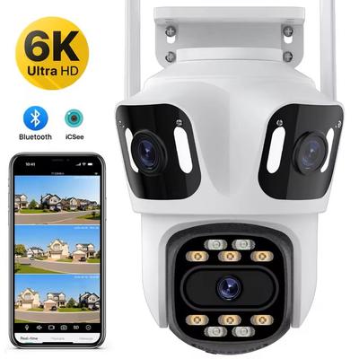 6K HD Outdoor PTZ WiFi Security Camera With Triple Lens And Auto Tracking au Plug 6k Camera 256gb