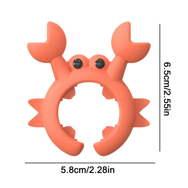Silicone Utensil Rest,Crab Shaped Spoon Holder For Pots &Pans,Heat Resistant Kitchen Gadget,AntiSlip Stove Top Organizer red