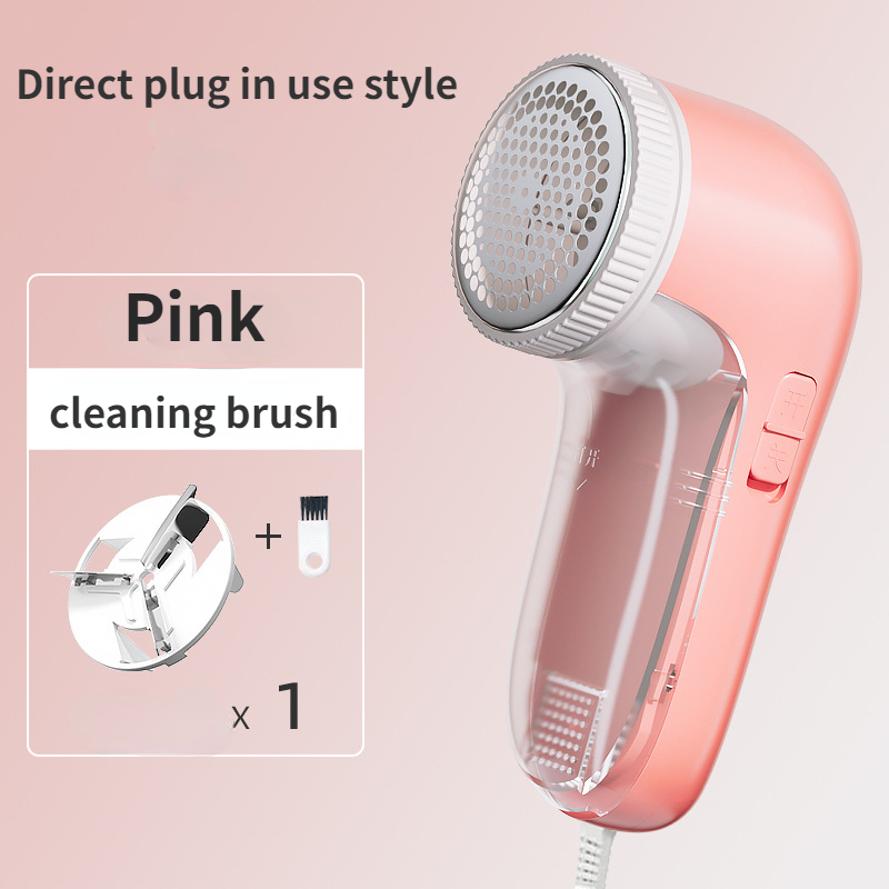 Electric Household Clothing Lint Remover, Fabric Shaver For Cleaning Cat Hair Home Clothes Defuzzer Tool With Blade Mesh pink Headx1