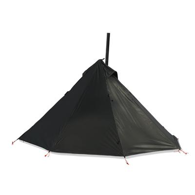 Ultralight Camping Hot Tent With Chimney Window, Tipi Teepee Bushcraft Tent, Outdoor Double Layer Pyramid Shelter black Tent Fly Set