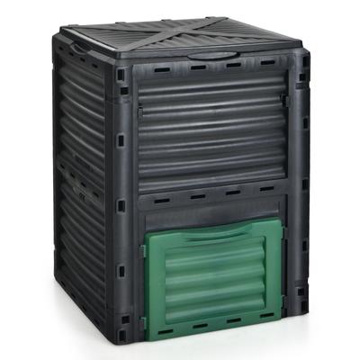 Large Outdoor Compost Bin With Openable Top Lid & Bottom Door, Heavy Duty Green Composter For Kitchen Waste & Yard Large Outdoor Compost Bin With Openable Top Lid & Bottom Door, Heavy Duty Green Composter For Kitchen Waste & Yard