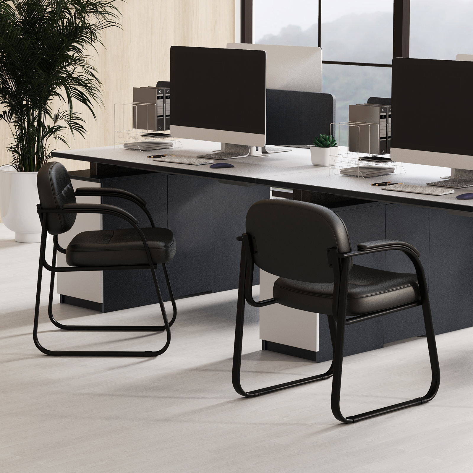 Waiting Room Reception Chairs With Sled Base & Padded Arm Rest Ergonomic Guest Chairs For Office, Lobby Conference Room Waiting Room Reception Chairs With Sled Base & Padded Arm Rest Ergonomic Guest Chairs For Office, Lobby Conference Room