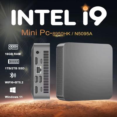 Portable I9 Mini Desktop PC With Windows 11 And High Speed SSD Storage 16gb Ddr4 128gb Ssd intel I9 8950hk