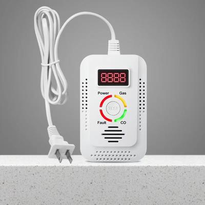 Combustible Gas Leak Detector & CO Monitor, Natural Gas Detector For CO, LNG, LPG, Methane Protection us Plug