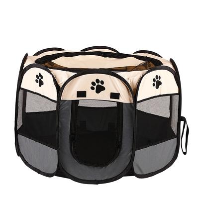Large Dog Cages & Cat Fences, Foldable Pet Tent With Skylight Zipper Portable Kennel For Outdoor Easy Operation white Gray 28.7in28.7in16.9in