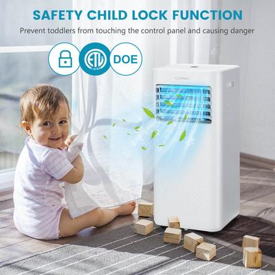 8000 BTU Portable Air Conditioner Cools 250 Sq.Ft With Timer, Dehumidifier, Sleep Mode & Remote, 4 in 1 AC Unit For Home 8000 BTU Portable Air Conditioner Cools 250 Sq.Ft With Timer, Dehumidifier, Sleep Mode & Remote, 4 in 1 AC Unit For Home