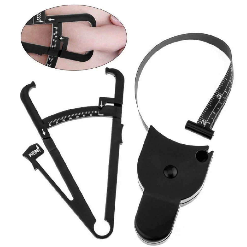 Body Fat Caliper & Muscle Measuring Tape Set, 2 Pack Fitness Tool For Weight Loss & Body Tracking Body Fat Caliper & Muscle Measuring Tape Set, 2 Pack Fitness Tool For Weight Loss & Body Tracking