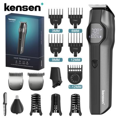 Rechargeable Cordless Hair Clipper Beard Nose Trimmer Set Waterproof Hair Cutting Machine With LED Display For Men Groom Rechargeable Cordless Hair Clipper Beard Nose Trimmer Set Waterproof Hair Cutting Machine With LED Display For Men Groom