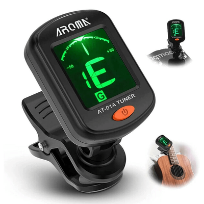 Clip On LCD Digital Tuner For Guitar, Bass, Violin, Ukulele AT 01A Chromatic Vibration Tuner With Color Display Clip On LCD Digital Tuner For Guitar, Bass, Violin, Ukulele AT 01A Chromatic Vibration Tuner With Color Display