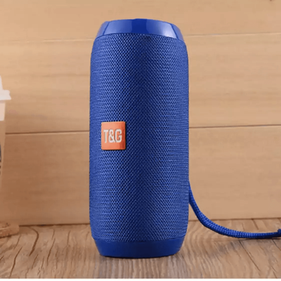 Bluetooth Wireless Portable Speaker Waterproof Stereo Bass, 10m Range, FM Radio & TF Card Support blue