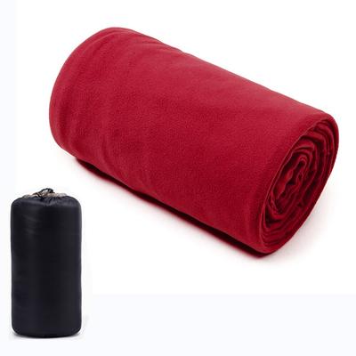 Ultra Light Fleece Sleeping Bag Liner, Portable Polar Travel Sheet For Camping & Backpacking red