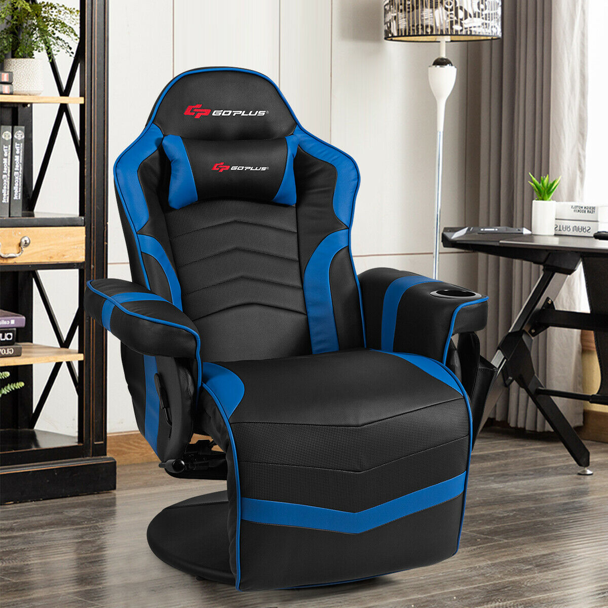Ergonomic High Back Massage Gaming Chair Recliner With Pillow, Adjustable Footrest & 8 Mode Vibration For Home Office Ergonomic High Back Massage Gaming Chair Recliner With Pillow, Adjustable Footrest & 8 Mode Vibration For Home Office