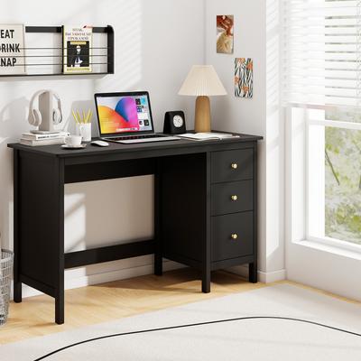 Home Office Computer Desk With 3 Drawers, Modern Writing Table For Study, Bedroom, Workstation Or Laptop Setup Home Office Computer Desk With 3 Drawers, Modern Writing Table For Study, Bedroom, Workstation Or Laptop Setup