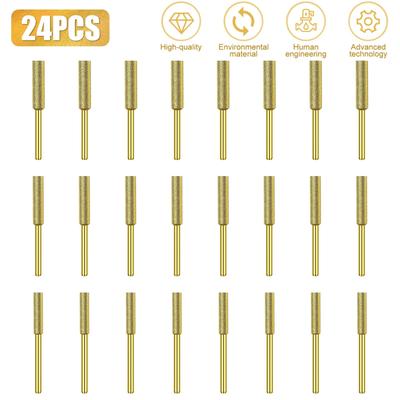 Chainsaw Sharpener Burr Grinding Stone File Set For Rotary Tool, Power Drill Accessories For Chain Saw Blade Sharpening 24pcs