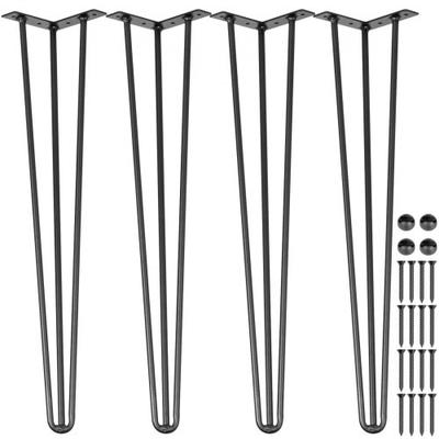 Hairpin Desk Legs, Black Rod Carbon Steel Furniture Legs, 880lbs Load Capacity For DIY Desk, Dining Table, Bench Hairpin Desk Legs, Black Rod Carbon Steel Furniture Legs, 880lbs Load Capacity For DIY Desk, Dining Table, Bench